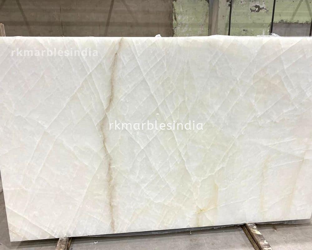 White Onyx Marble White Crystal Onyx Stone Rk Marbles India
