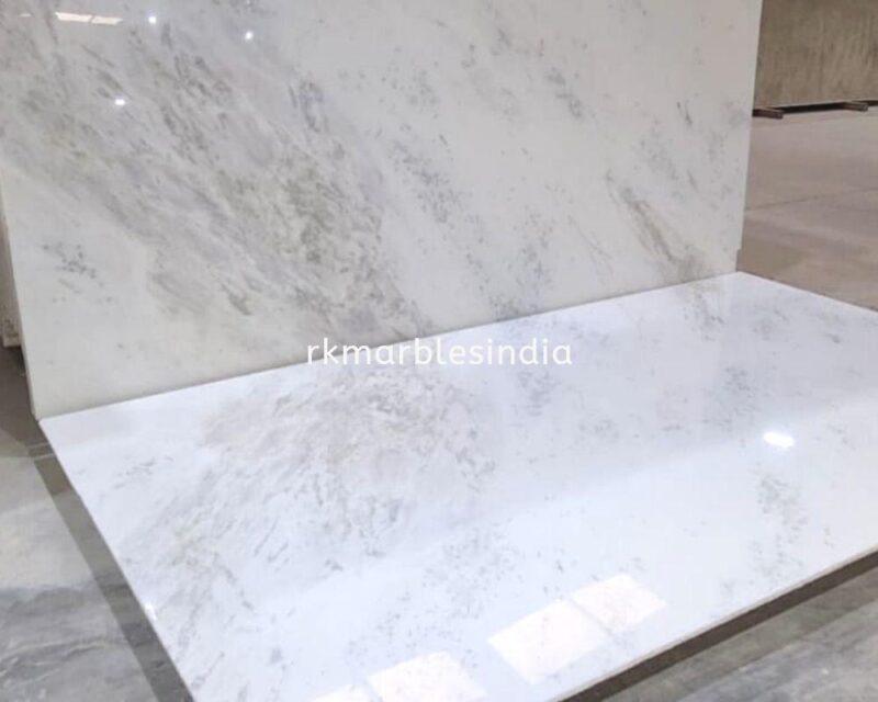 Pista white marble slabs