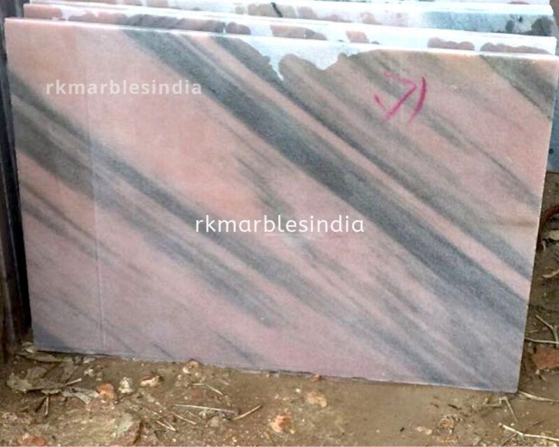 Pink marble tiles