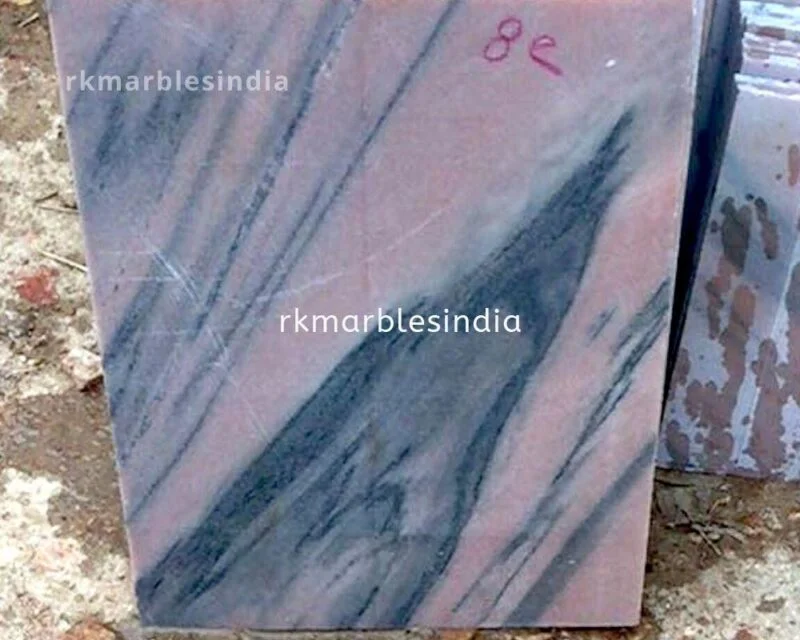 Pink marble tiles