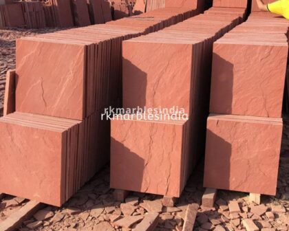 Red sandstone tiles