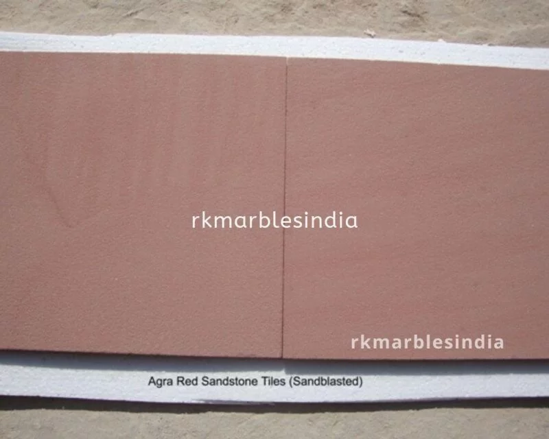 Red sandstone tiles