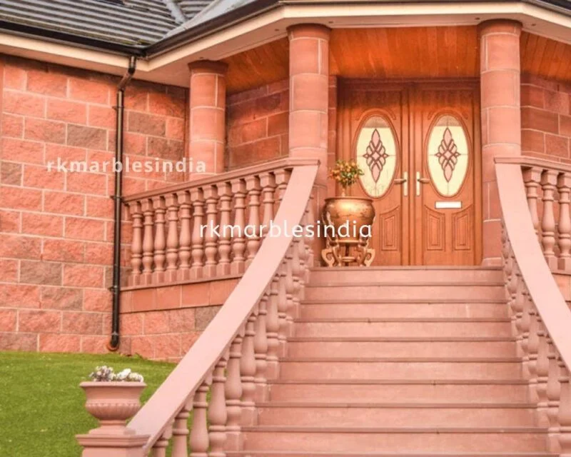 Red sandstone tiles