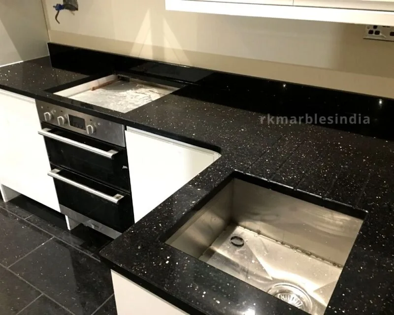 Black Galaxy White Star Granite